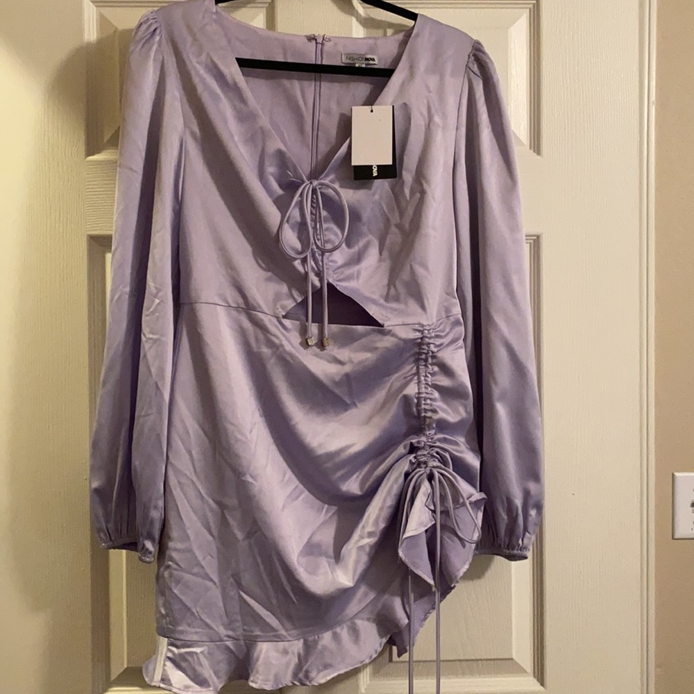 NEW WITH TAG NEVER WORN purple FashionNova dress!